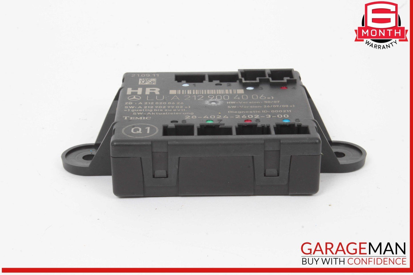 08-18 Mercedes W204 C250 E350 Rear Right Side Door Control Module 2129004006 OEM