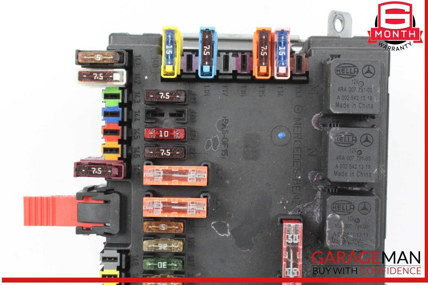 10-13 Mercedes W221 S400 Hybrid S550 S63 AMG Rear Sam Fuse Relay Box Control Module