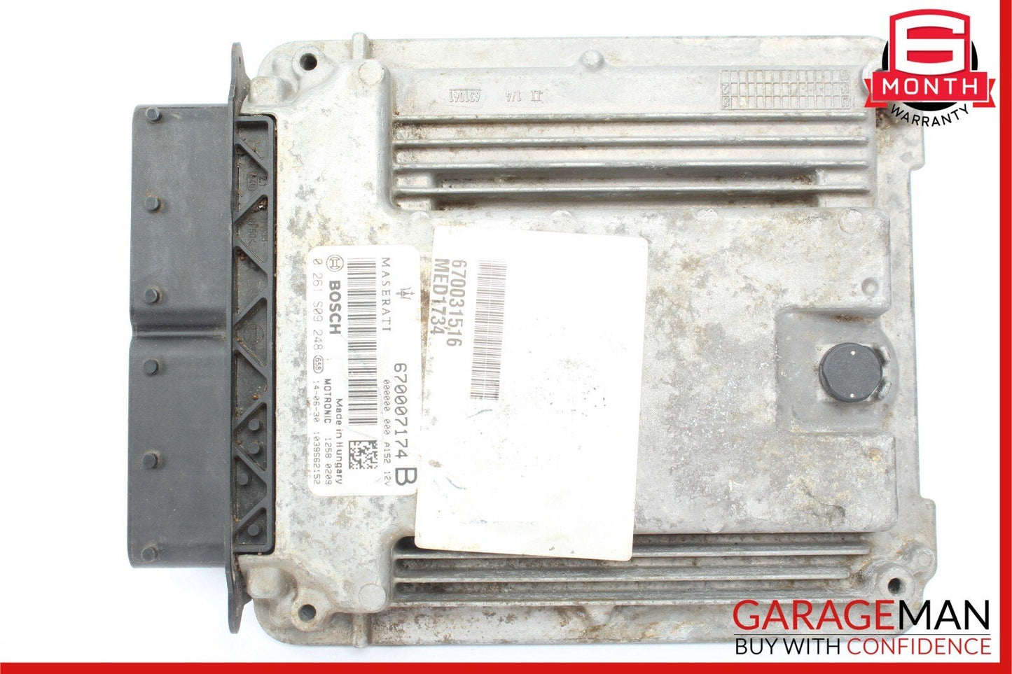 14-17 Maserati Ghibli ECU ECM Engine Computer Control Module Unit 670031516 OEM