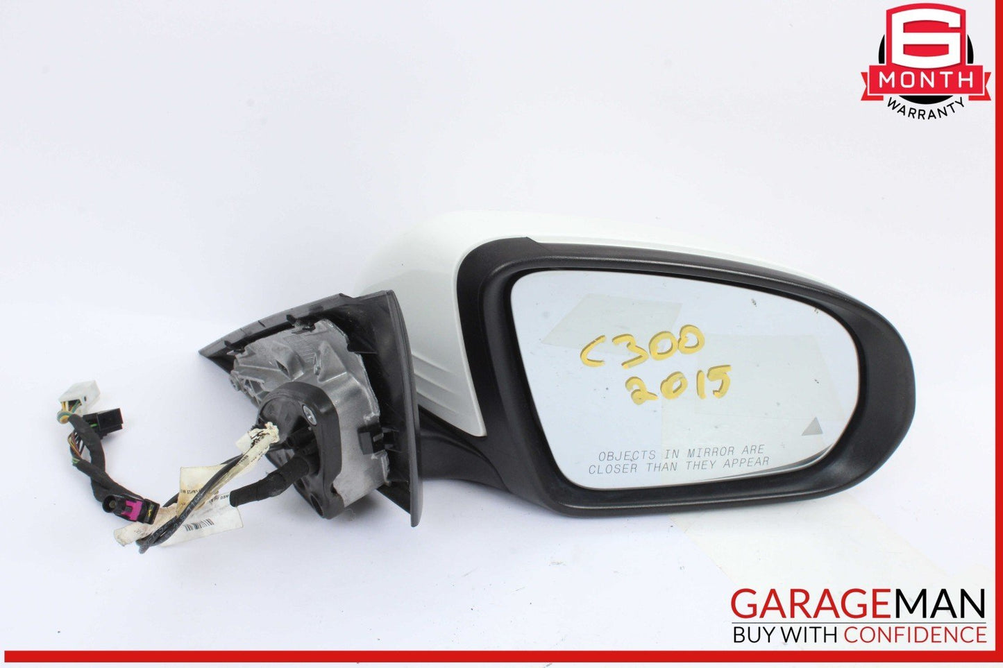15-16 Mercedes W205 C300 Front Right Side Door Rear View Mirror w/ Blind Spot