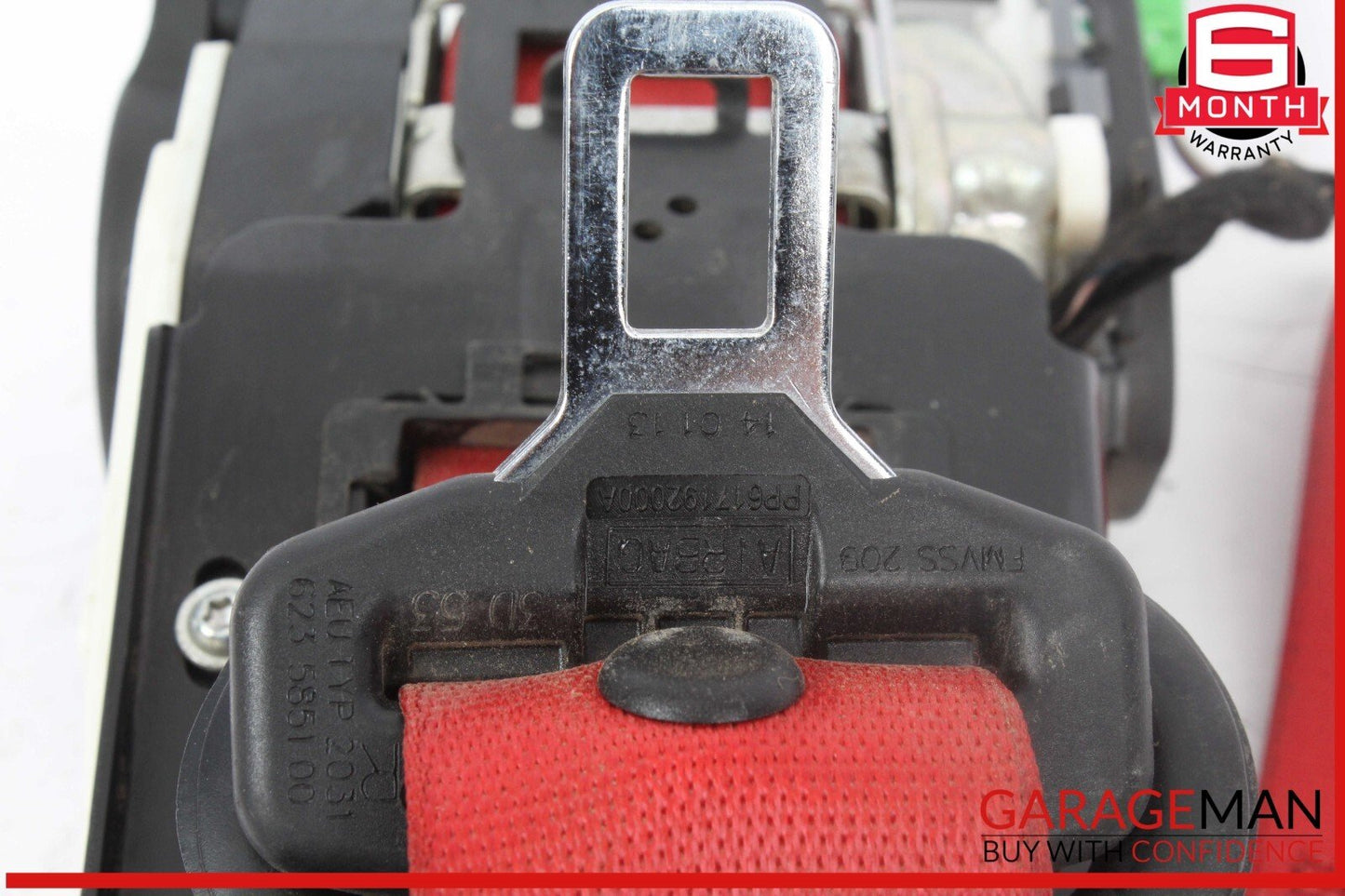 12-14 Mercedes W204 C350 C250 Front Right Side Seat Belt Retractor Red OEM