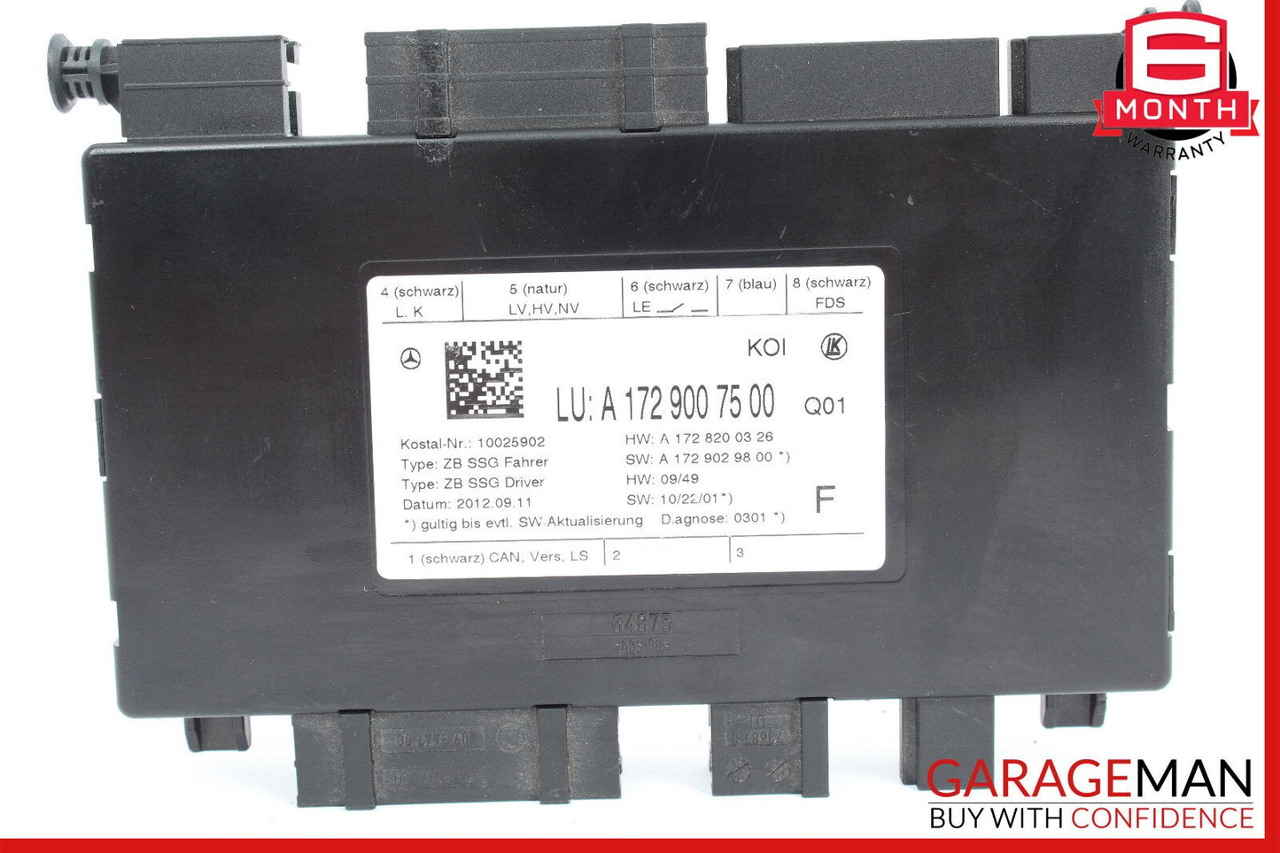 08-18 Mercedes W207 E350 C300 Seat Control Module Front Left Driver Side OEM