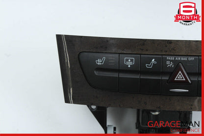 03-09 Mercedes W219 CLS500 E550 Hazard Light Door Lock Switch Panel Control Wood