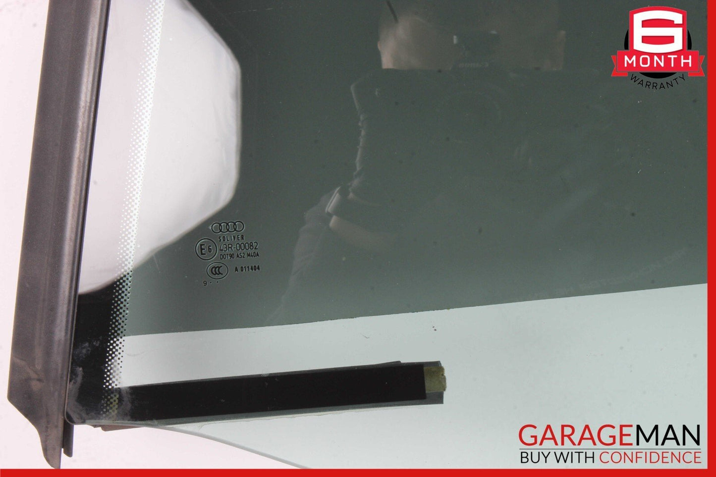 08-17 AUDI S5 REAR LEFT DRIVER DOOR QUARTER WINDOW GLASS OEM