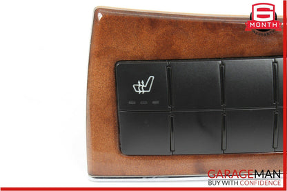 05-09 Mercedes W209 CLK500 Dash Heated Seat ESP Hazard Light Control Switch Wood
