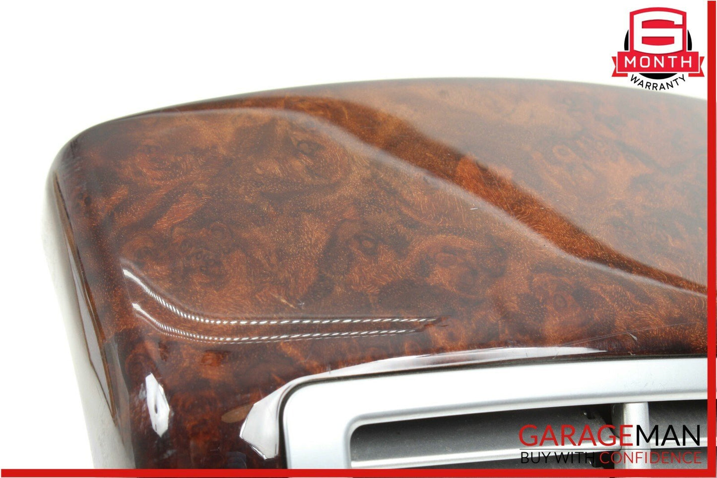 07-13 Mercedes W221 S550 S400 Rear Center Console A/C Air Vent Trim Panel Wood