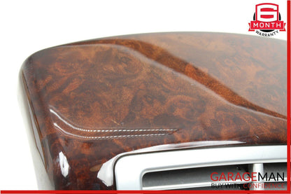 07-13 Mercedes W221 S550 S400 Rear Center Console A/C Air Vent Trim Panel Wood