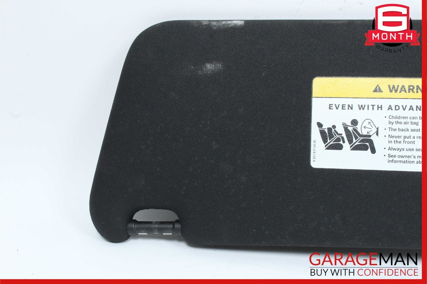 10-17 Mercedes W204 C250 E350 Right Passenger Side Sunvisor Sun Visor Black OEM