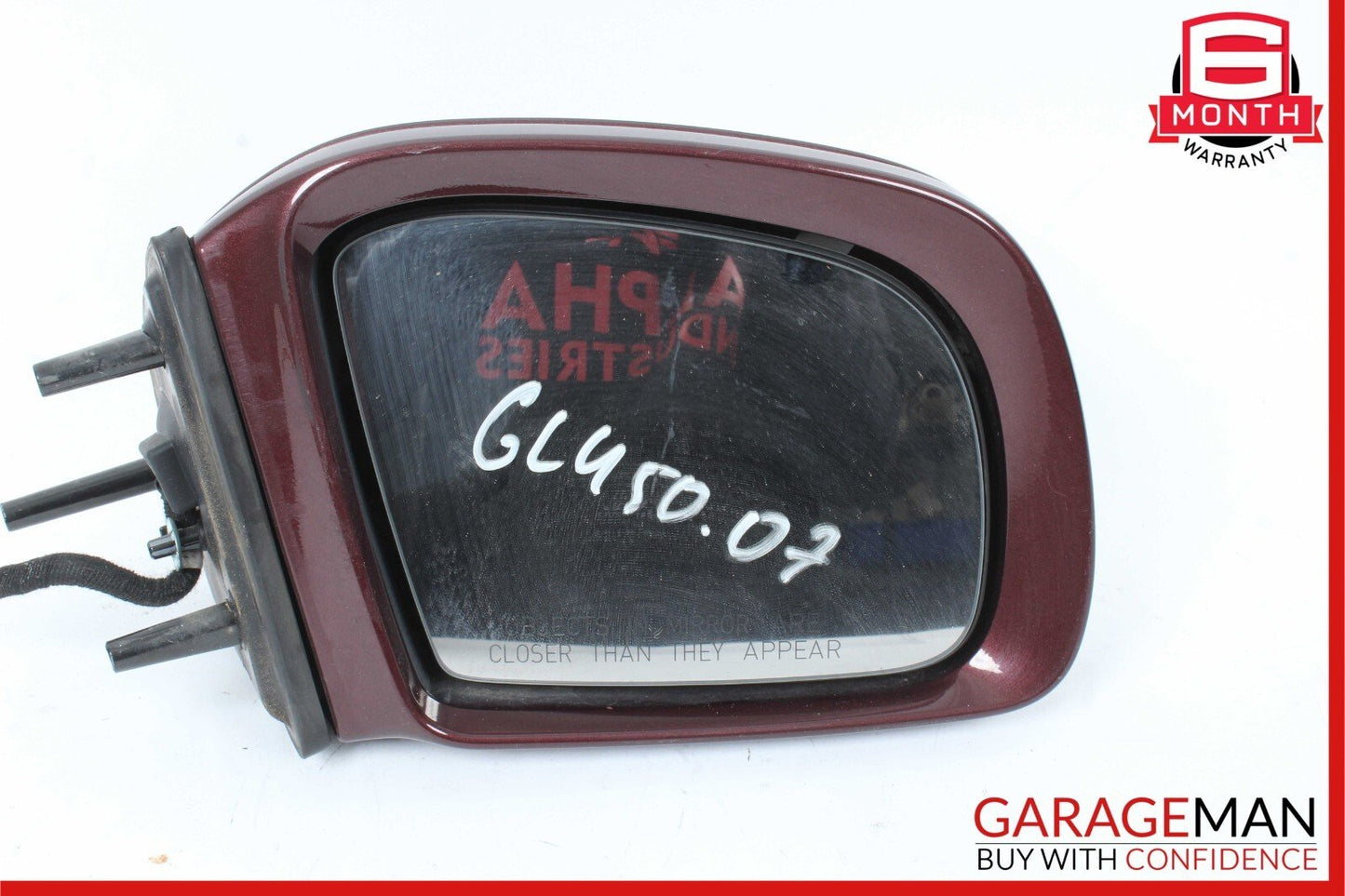 07-08 Mercedes X164 GL450 Front Right Side Mirror Door Rear View Carneol Red OEM