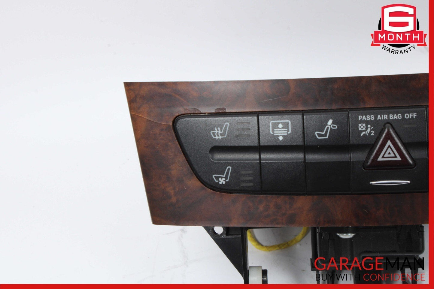 03-09 Mercedes W219 CLS500 Hazard Light Door Lock Control Switch Wood OEM