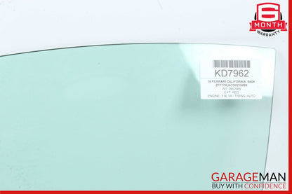15-18 Ferrari California T Front Left Driver Side Door Window Glass OEM