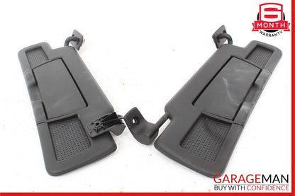 05-11 Mercedes R171 SLK350 Front Sun Visor Sunvisor Shade Set of 2 Pcs Black OEM