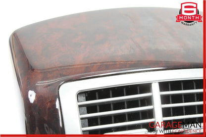 07-13 Mercedes W221 S550 S450 Rear Center Console A/C Air Vent Trim Bezel Wood