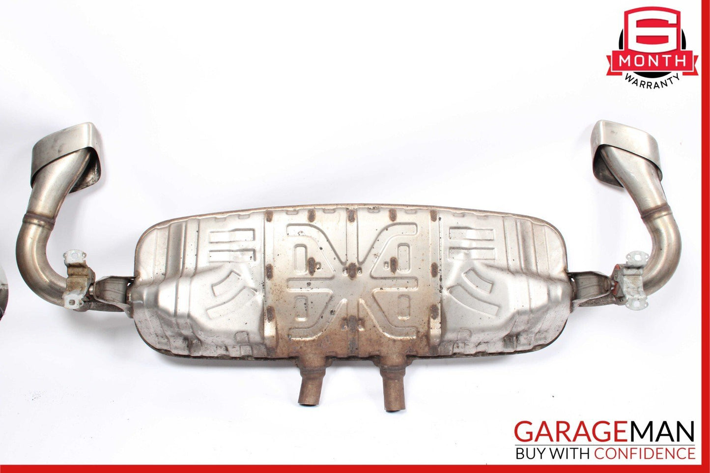 08-10 Porsche Cayenne 957 Complete Exhaust Muffler Tips Pipe Assembly OEM