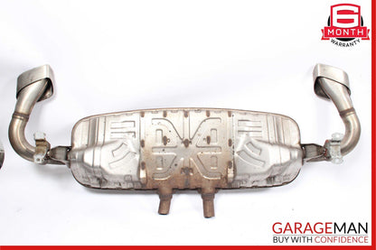 08-10 Porsche Cayenne 957 Complete Exhaust Muffler Tips Pipe Assembly OEM
