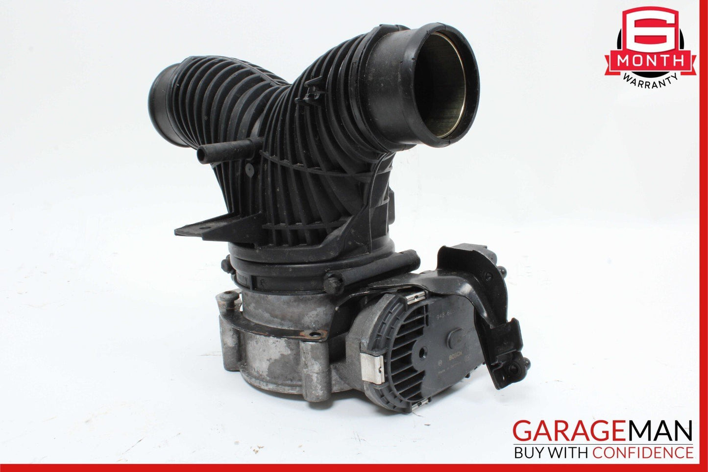 03-10 Porsche Cayenne 955 957 Engine Throttle Body w/ Air Intake Duct Hose Tube
