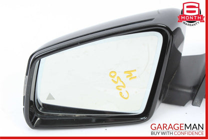 12-14 Mercedes W204 C250 C300 Front Left Side Mirror Rear View Door Black OEM