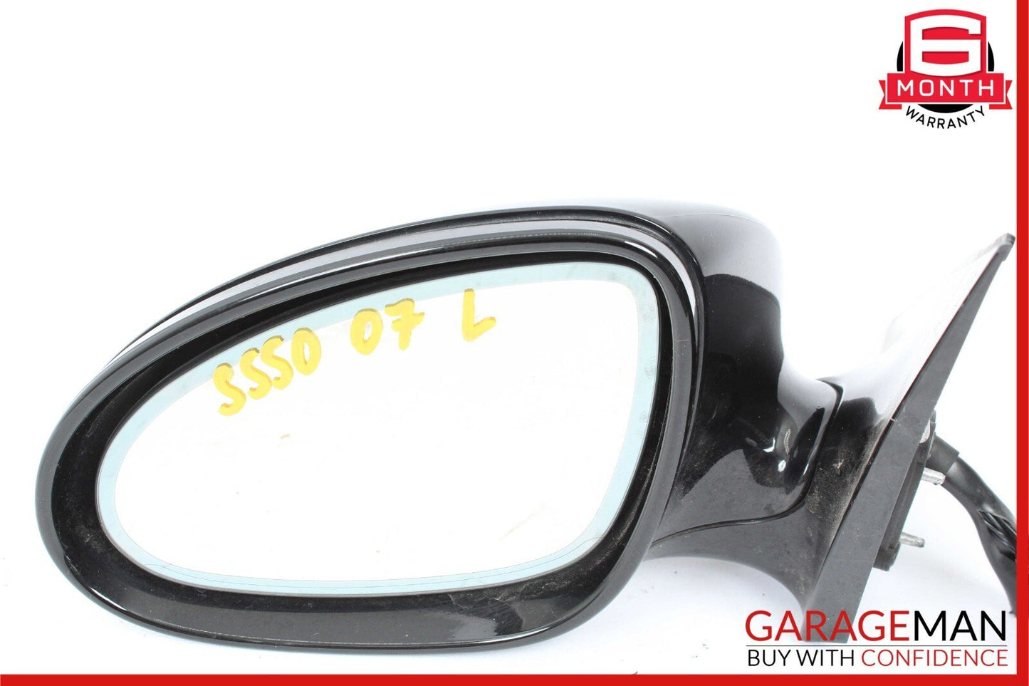 07-09 Mercedes W221 S550 S65 AMG Front Left Side Mirror Door Rear View Black OEM