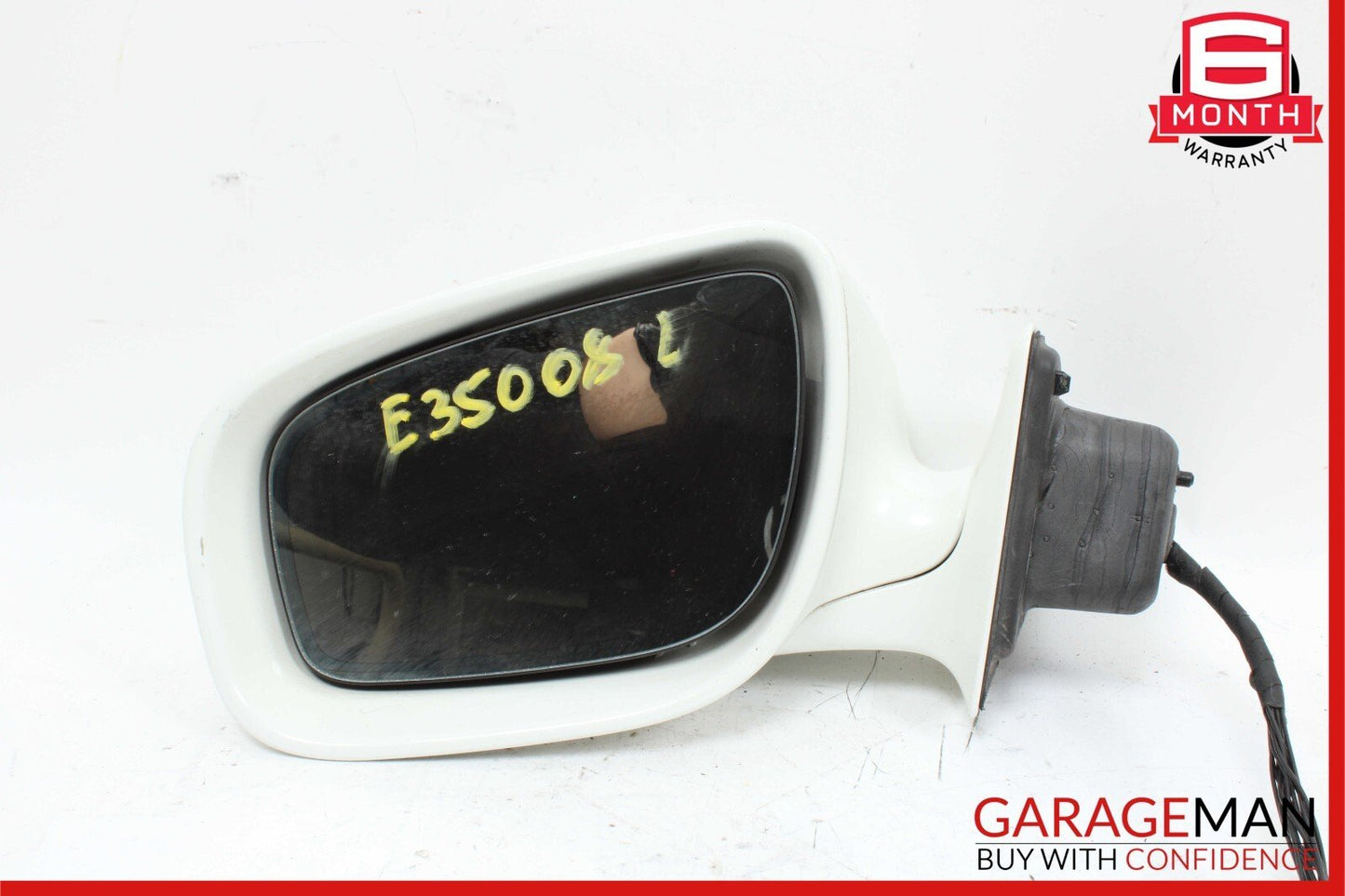 07-09 Mercedes W211 E350 Front Left Side Mirror Door Rear View White OEM