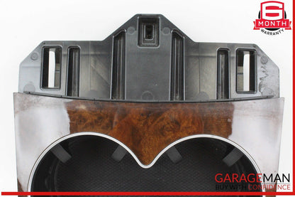 14-17 Mercedes W207 E400 E350 Center Console Cup Holder Compartment Wood OEM