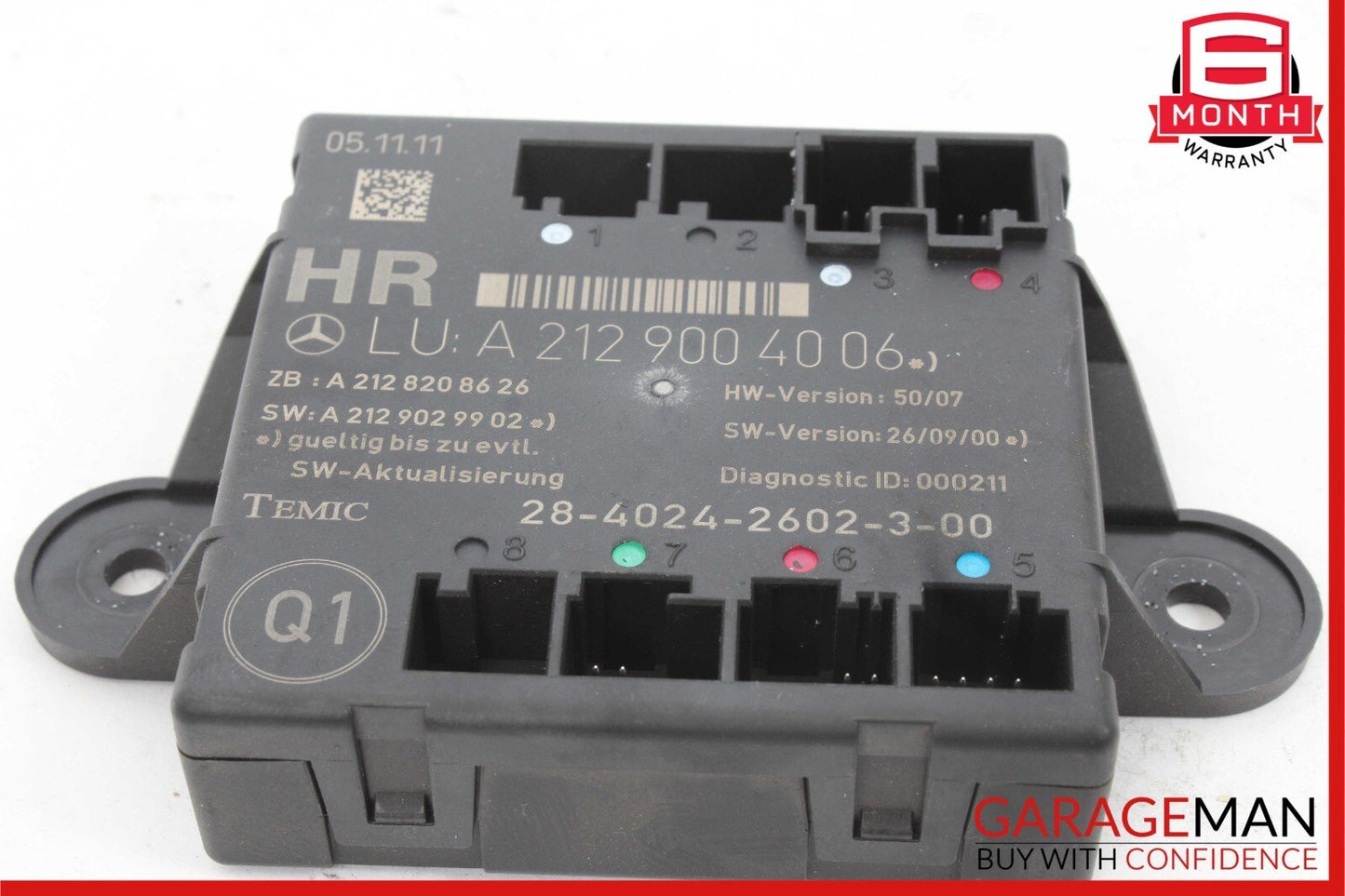08-18 Mercedes E350 C250 C300 CLS550 Rear Right Side Door Control Module Unit