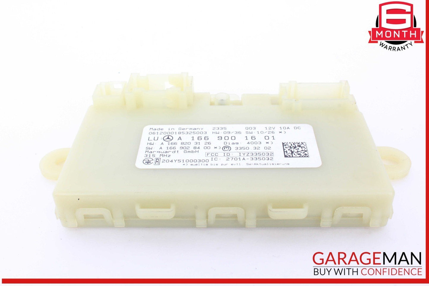 12-16 Mercedes X166 GL450 Keyless Go Entry Control Module 1669001601 OEM