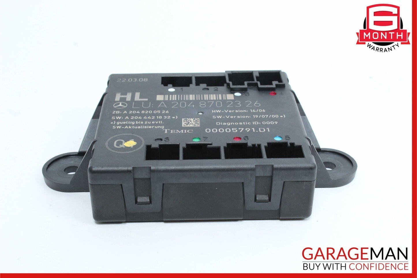 08-18 Mercedes W204 C300 CLS550 GLK350 Rear Left Side Door Control Module OEM