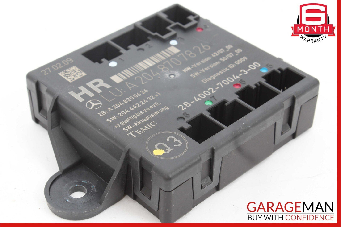08-11 Mercedes W204 C300 C350 C63 AMG Rear Right Side Door Control Module Unit