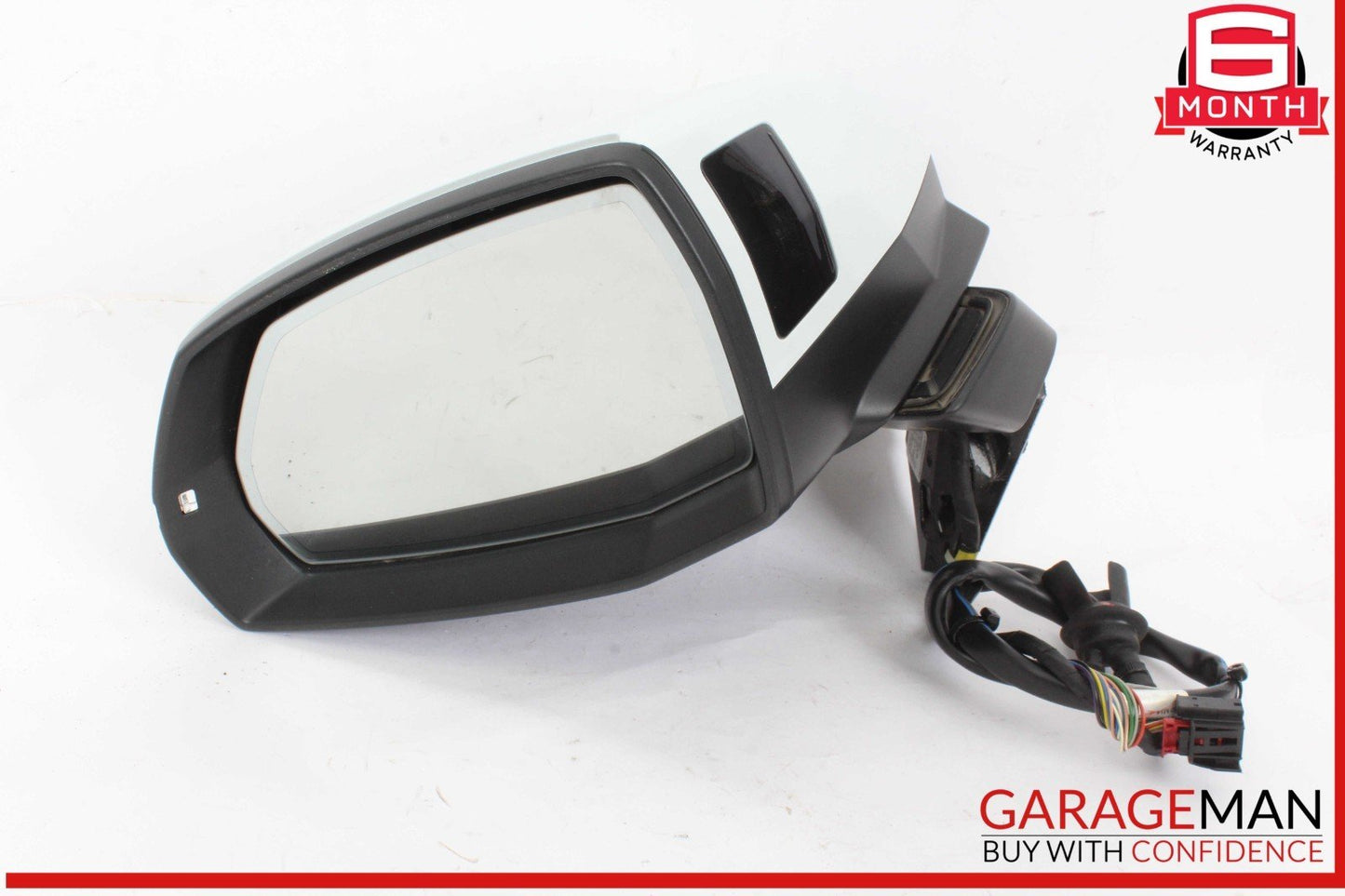 17-19 Audi Q7 Front Left Driver Side Door Rear View Mirror White 4M1857409AG OEM