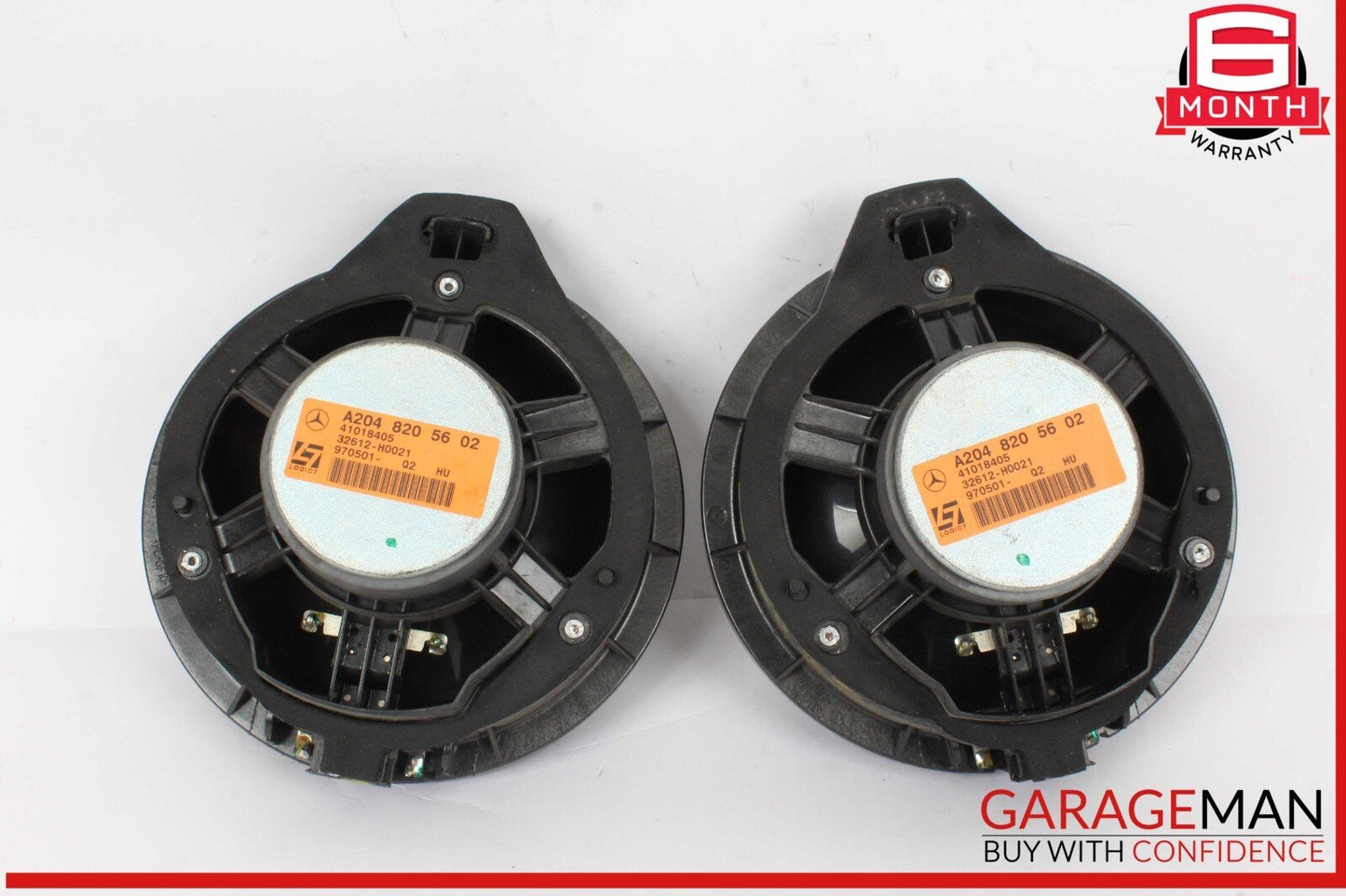 08-18 Mercedes W204 C250 C300 Rear Door Audio Speaker Logic 7 Set of 2 OEM