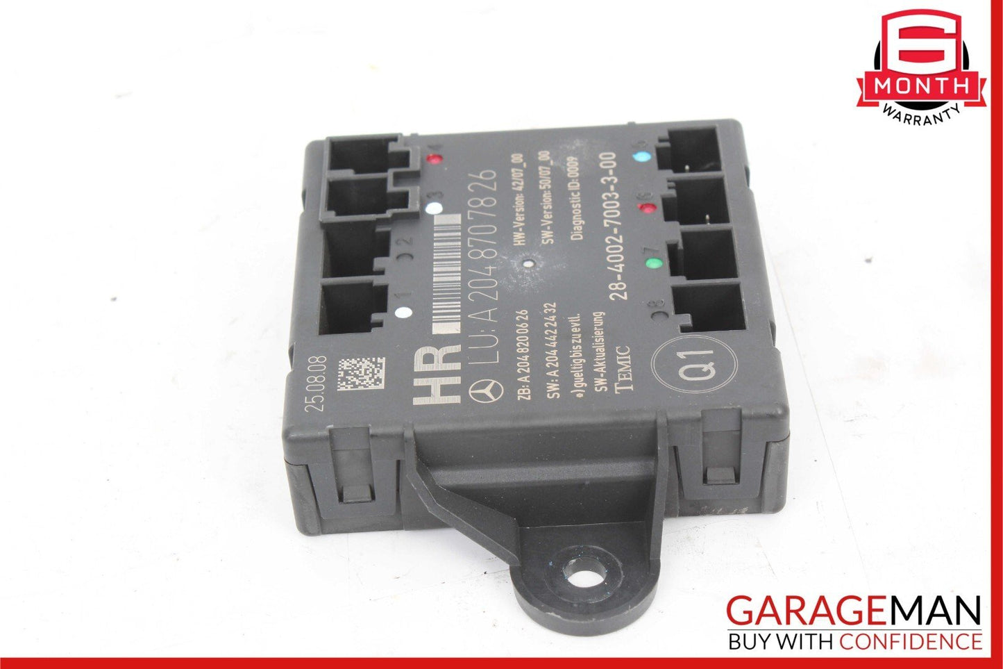 09-15 Mercedes X204 GLK350 Rear Right Passenger Side Door Control Module Unit