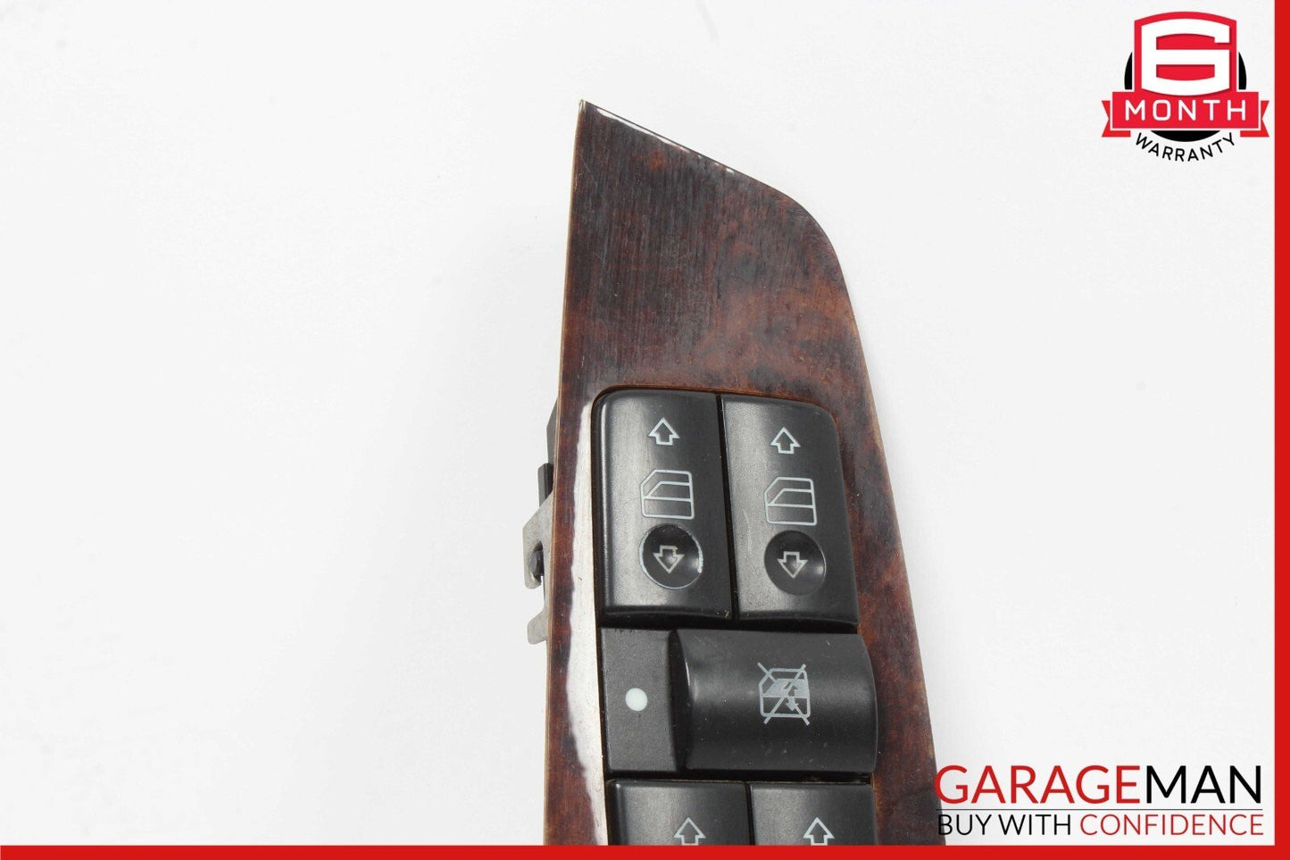 03-06 Mercedes W220 S600 Front Left Driver Side Master Window Switch Panel Wood
