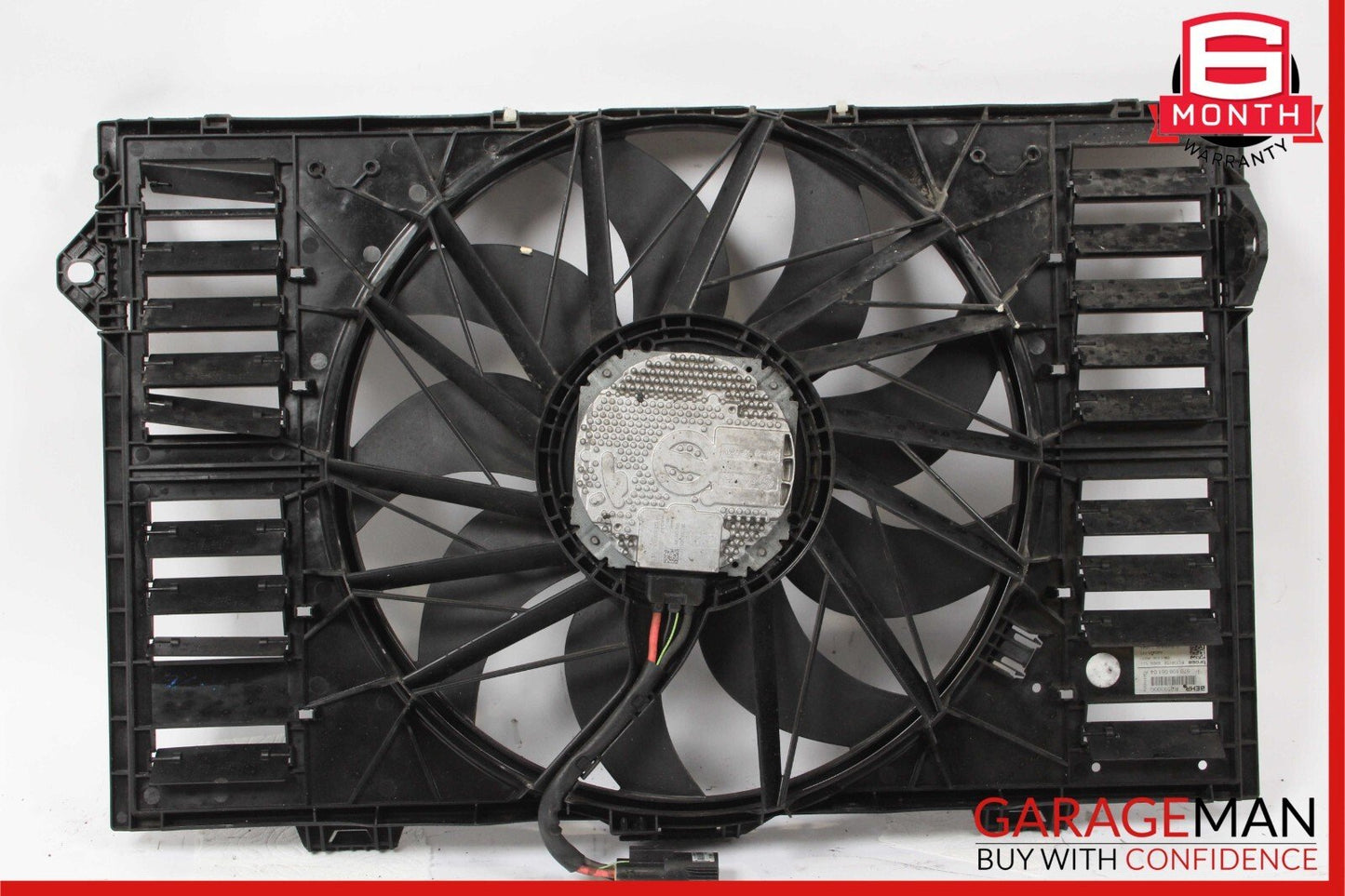 10-16 Porsche Panamera 970 4.8L Radiator Engine Electric Cooling Fan Shroud Assy