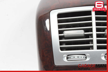 07-13 Mercedes W221 S550 S400 Rear Center Console A/C Air Vent Trim Bezel Wood