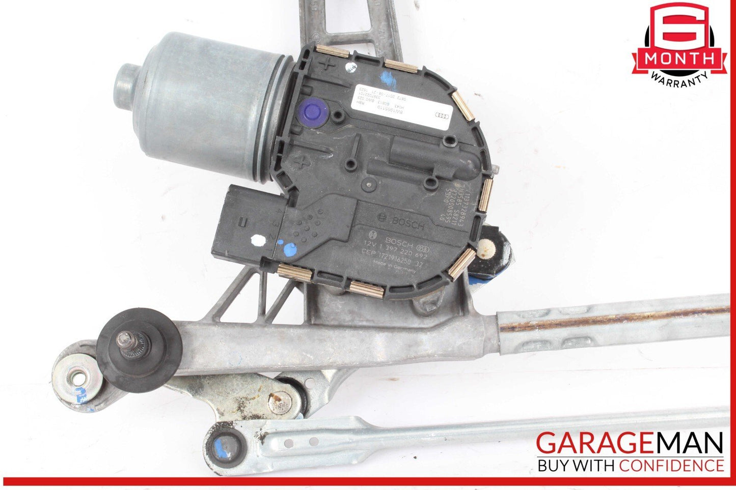 17-19 Audi A4 Front Windshield Wiper Transmission Linkage w/ Motor 8W1955023A