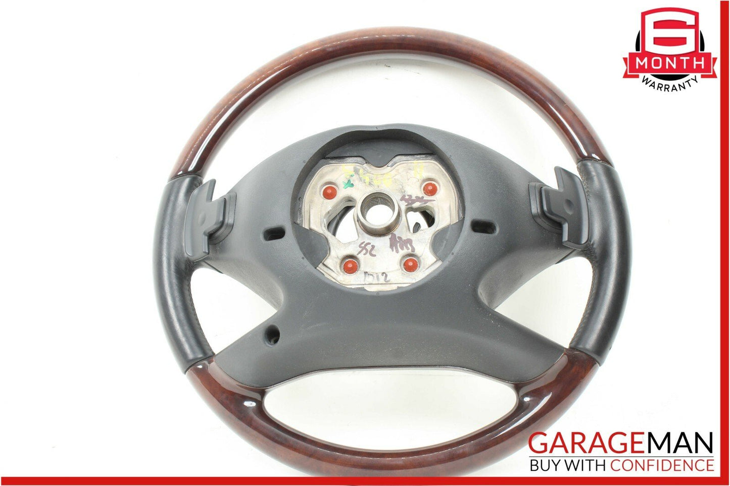 10-13 Mercedes W221 S550 S400 Steering Wheel w/ Paddle Shifters Black Wood OEM