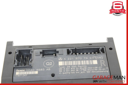 07-13 Mercedes W221 S400 S550 Front Right Under Seat Computer Control Module OEM
