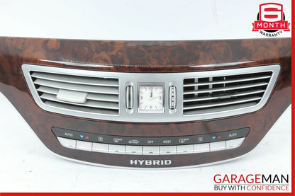 07-14 Mercedes S400 CL600 Center Dash Heater Switch Control Panel Assembly Wood