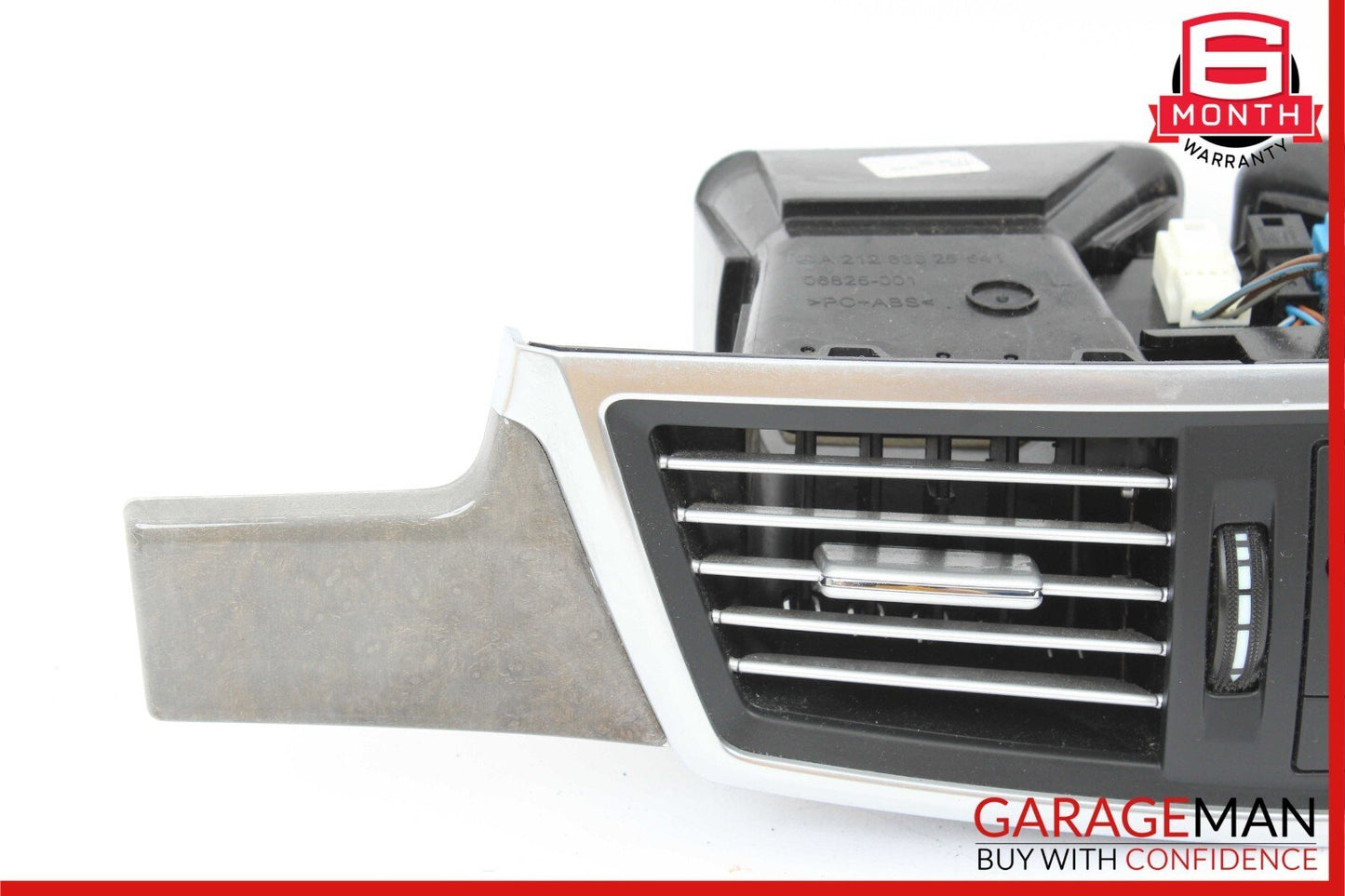 10-13 Mercedes W212 E350 Front Center Dash AC A/C Air Vent Trim Assembly Wood