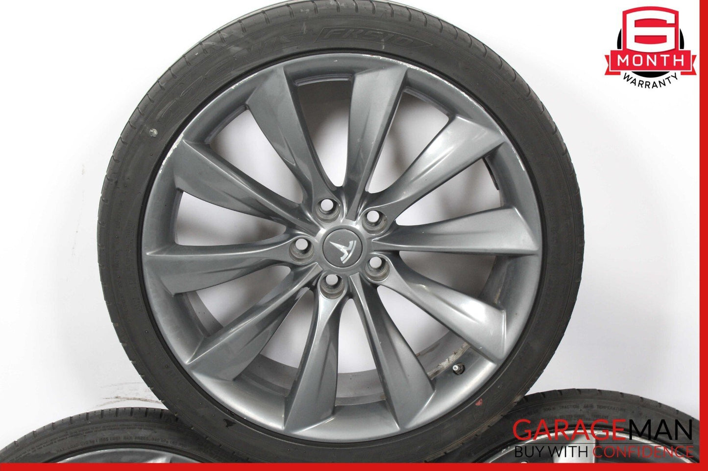 12-17 Tesla Model S Staggered Complete Wheel Tire Rim Set 8.5x9 21" R21 OEM