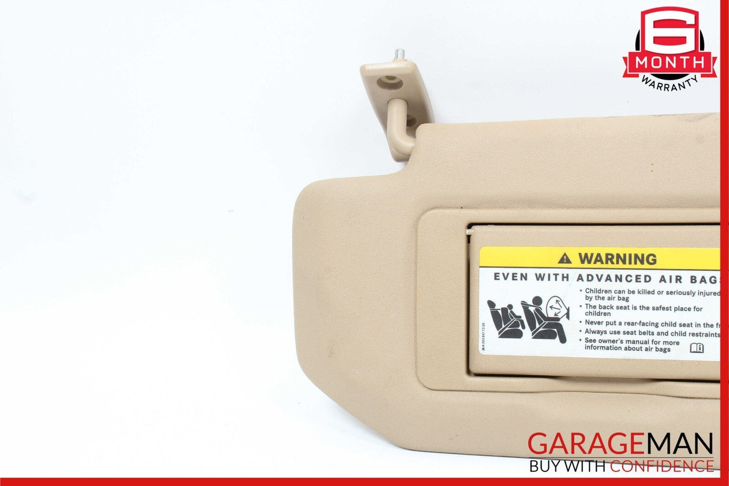 09-13 Mercedes W251 R320 R500 Front left Side Sun Visor Sun Shade Brown OEM