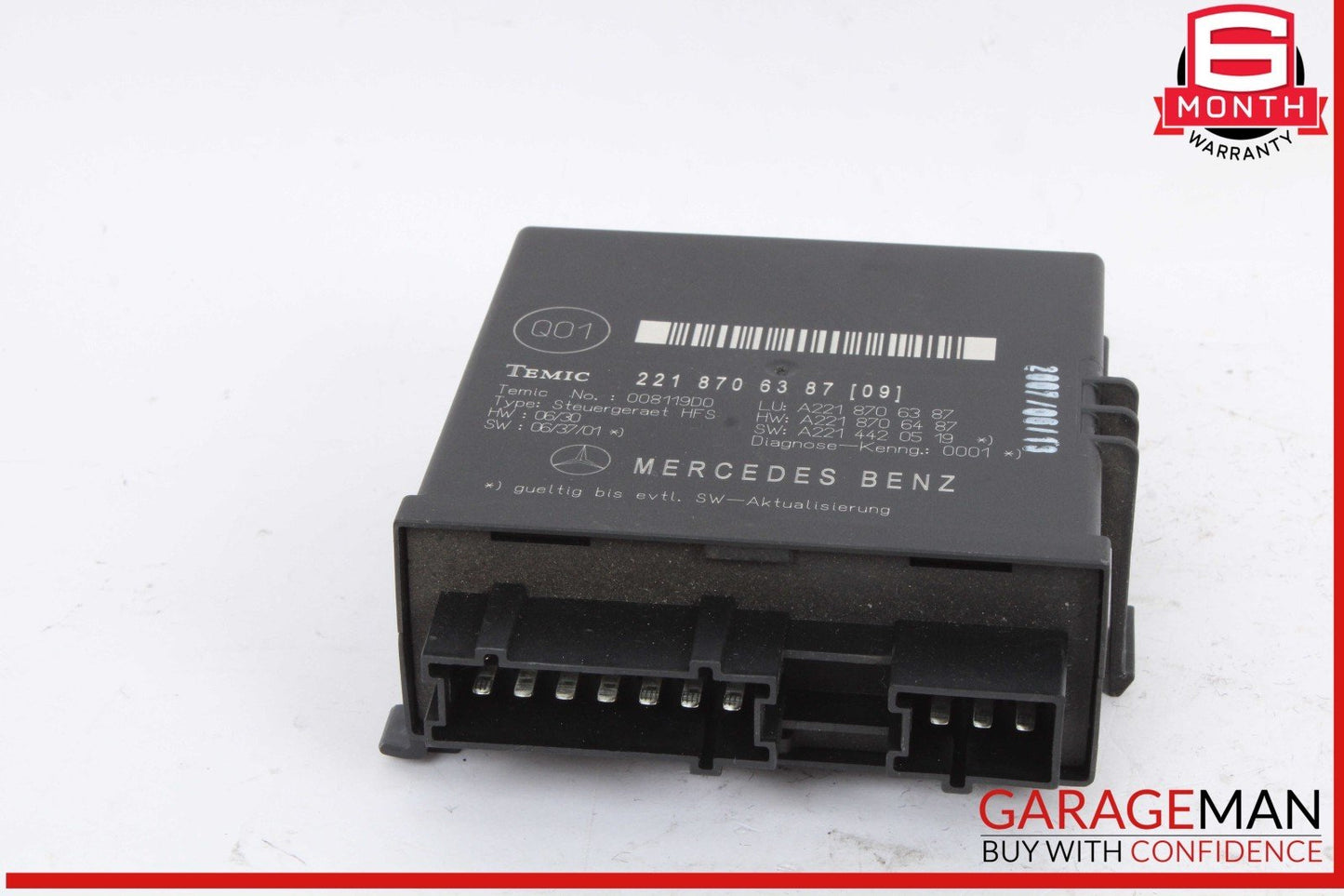 07-09 Mercedes W221 S550 S63 AMG Trunk Release Remote Open Close Module OEM