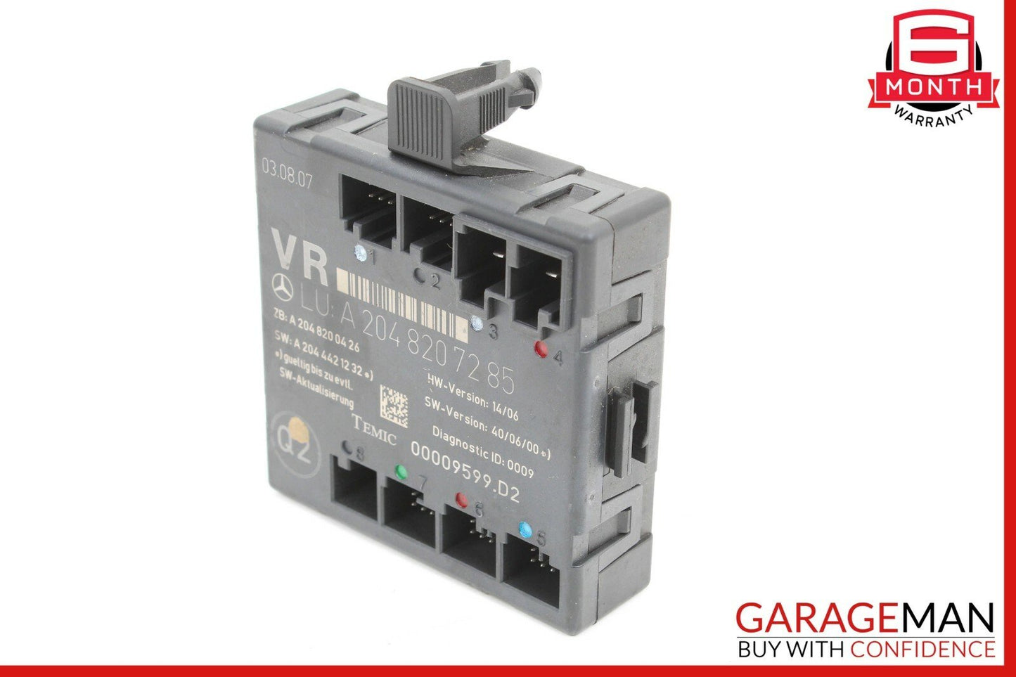 08-14 Mercedes W204 C300 C350 Sedan Front Right Side Door Control Module Unit