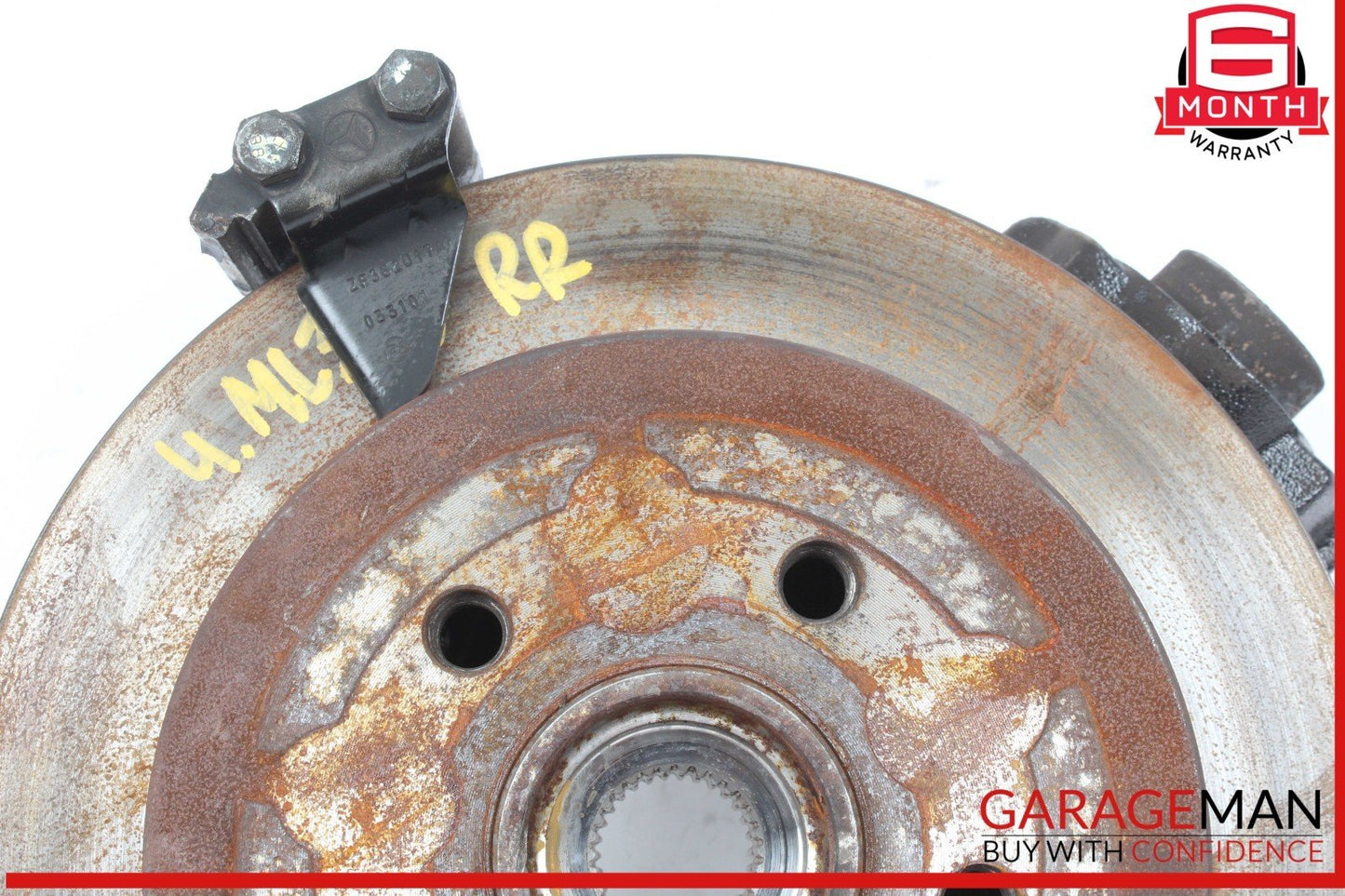 98-05 Mercedes W163 ML350 Rear Right Side Spindle Knuckle Hub w/ Rotor Disc OEM