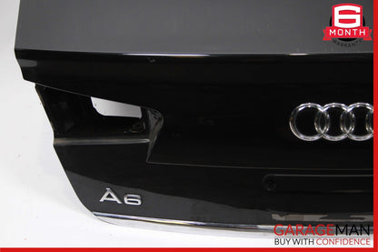 12-18 Audi A6 Rear Trunk Lid Deck Shell Panel Black OEM