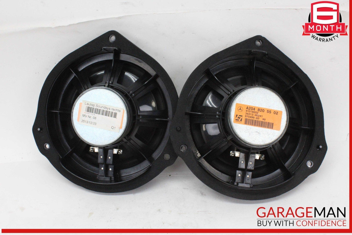 08-18 Mercedes W204 C250 Front Left and Right Side Door Audio Speaker Set OEM