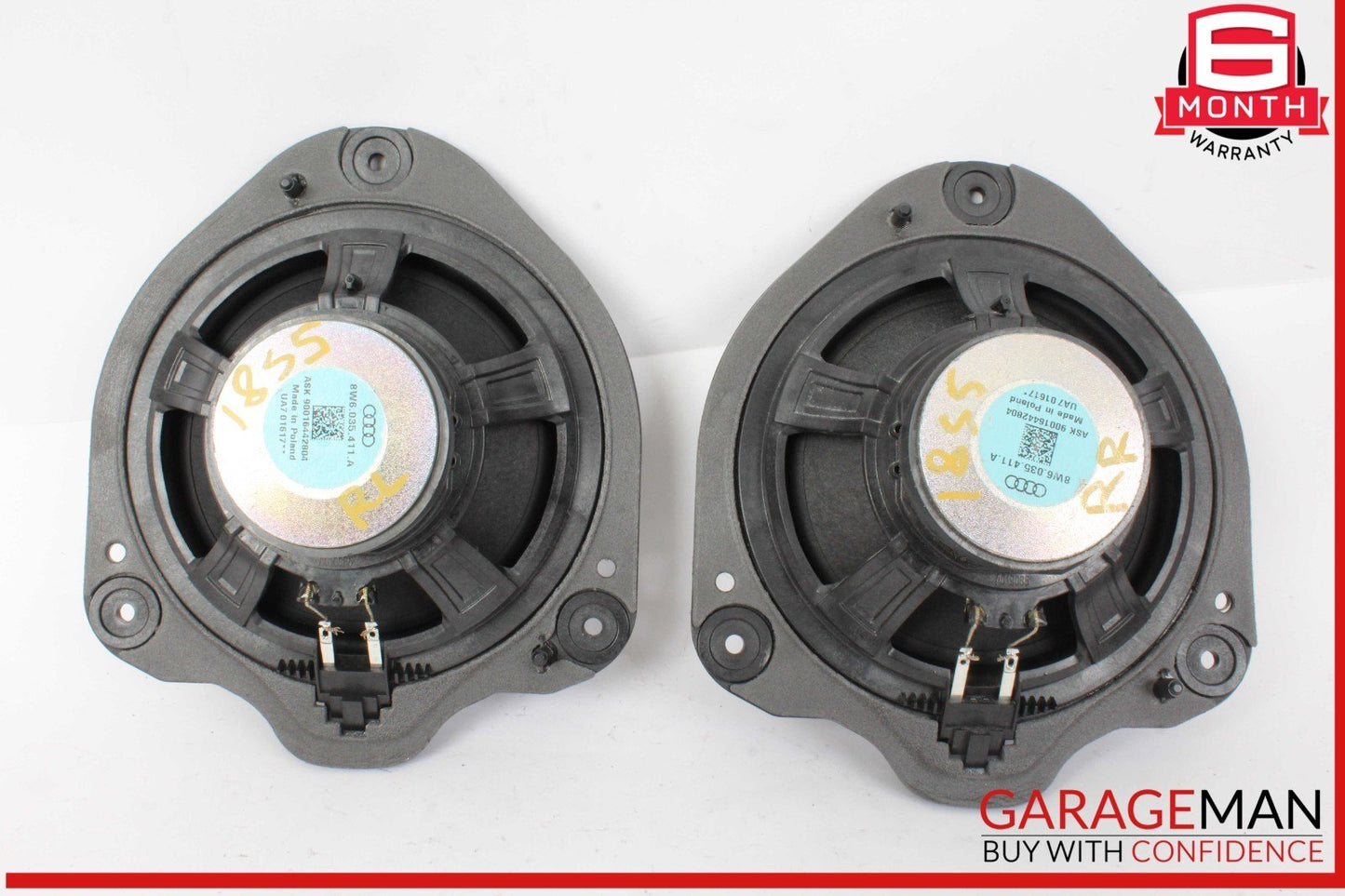 18-24 Audi S5 RS5 Rear Left and Rear Right Side Door Audio Speaker Set of 2 OEM