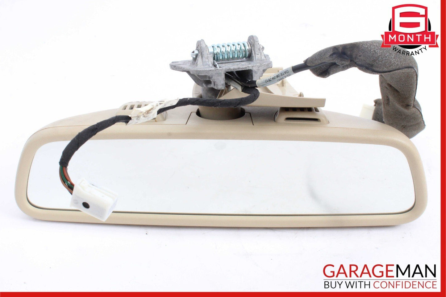 08-14 Mercedes W204 C300 C350 Front Top Upper Rear View Mirror Assembly Beige