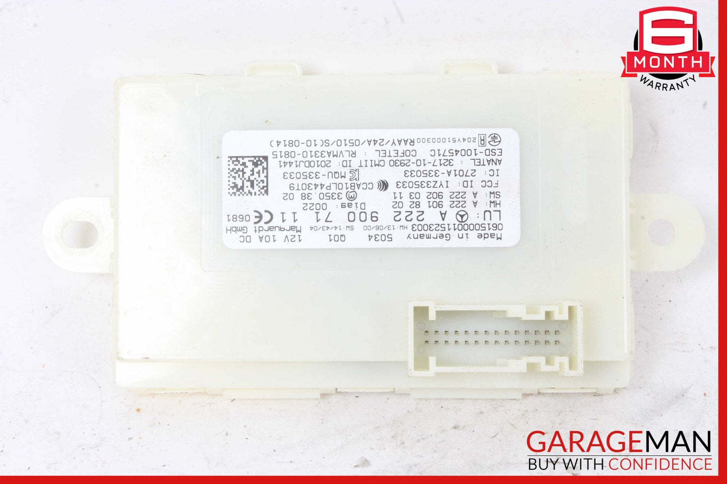 14-19 Mercedes W205 C400 S600 GLC350 S550 Keyless Go Entry Control Module OEM