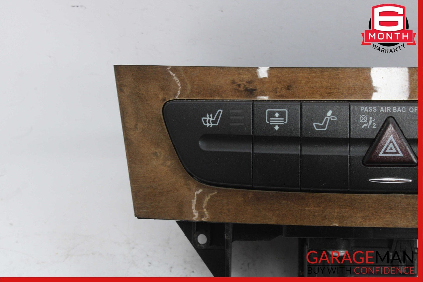 03-09 Mercedes CLS500 E350 E550 Hazard Light Door Lock Switch Panel Control Wood